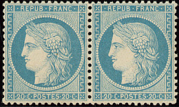 No 37, Paire Horizontale, Très Frais Et Centré. - TB - 1870 Siege Of Paris