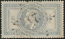 Burelage Doublé. No 33b, Obl étoile. - TB. - R - 1863-1870 Napoleon III With Laurels