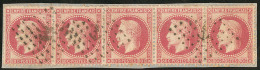 No 32, Bande De Cinq Obl Ancre Sur Support. - TB - 1863-1870 Napoleon III With Laurels