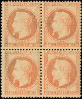 No 31, Bloc De Quatre (deux Ex *), Légère Oxydation Mais TB - 1863-1870 Napoleon III With Laurels