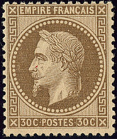 Fond Ligné. No 30f, Très Frais. - TB. - R - 1863-1870 Napoleon III With Laurels