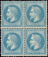 No 29II, Bloc De Quatre (deux Ex *), Centrage Courant Mais Très Frais Et TB - 1863-1870 Napoleon III With Laurels