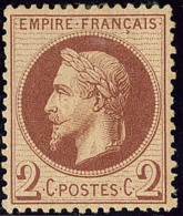 No 26Ia, Chocolat. - TB - 1863-1870 Napoleon III With Laurels