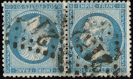 Tête-bêche. No T22, Obl Gc 2152. - TB. - R - 1862 Napoleon III