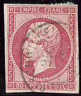 No 17B, Obl Cad Bischwiller, Pli Mais TB - 1853-1860 Napoleon III