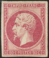 No 17B, Rose, Gomme Altérée Mais Très Frais Et TB. - R - 1853-1860 Napoleone III