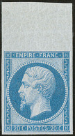 No 14IId, Bleu Sur Azuré, Bdf, Superbe - 1853-1860 Napoléon III