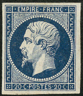 No 14Ig, Bleu Noir. - TB. - R (certificat Calves) - 1853-1860 Napoléon III