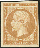 No 13II, Brun Clair, Gomme Altérée Mais Très Frais Et TB - 1853-1860 Napoleon III