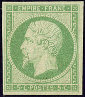 No 12d, Vert Jaune, Très Frais. - TB. - R - 1853-1860 Napoléon III