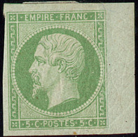 No 12, Vert, Cdf, Gomme Légèrement Brunie Mais Jolie Pièce. - TB - 1853-1860 Napoléon III