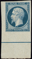 Filet D'encadrement. No 10e, Bleu Verdâtre, Cdf Avec Filet En Bas, Superbe. - R - 1852 Luigi-Napoleone