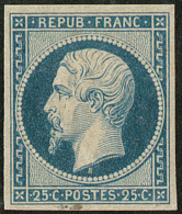No 10d, Bleu Verdâtre, Infime Tache Grasse En Marge Du Bas Mais Très Frais Et TB. - R - 1852 Luigi-Napoleone