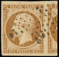 No 9, Bistre Jaune, Un Grand Voisin, Obl étoile, Jolie Pièce. - TB - 1852 Louis-Napoleon