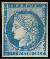 Réimpression. No 4f, Forte Charnière Et Rousseur Au Recto, TB D'aspect - 1849-1850 Cérès