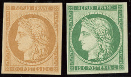 Réimpression. Nos 1e *, 2f, Très Frais. - TB - 1849-1850 Ceres