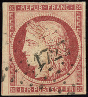 No 6c, Un Voisin, Obl Pc 1727, Léger Pelurage, TB D'aspect - 1849-1850 Ceres