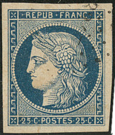 No 4, Un Voisin, Nuance Foncée, Ex Choisi. - TB - 1849-1850 Ceres