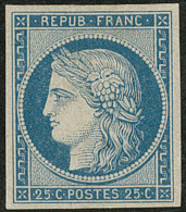 No 4, Bleu, Larges Charnières Mais Très Frais Et TB. - R - 1849-1850 Ceres