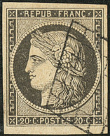 No 3i, Gris, Obl Grille, Jolie Pièce. - TB. - R - 1849-1850 Ceres