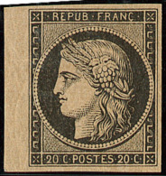 No 3b, Noir Sur Chamois Clair, Bdf, Nuance Foncée, Quasiment **, Très Frais. - TB. - R - 1849-1850 Ceres