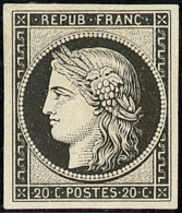 No 3a, Noir Sur Blanc, Très Frais. - TB - 1849-1850 Ceres