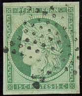 No 2a, Vert Clair, Obl étoile, Jolie Pièce. - TB - 1849-1850 Cérès
