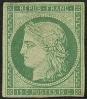 No 2, Vert, Nuance Foncée, Légers Défauts Mais TB D'aspect. - R - 1849-1850 Ceres