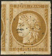 No 1c, Bistre Verdâtre, Trois Voisins, Obl Pc, Superbe - 1849-1850 Ceres