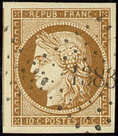 No 1b, Nuance Très Foncée, Un Voisin, Obl Pc 1383, Superbe - 1849-1850 Ceres