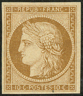 No 1a, Bistre, Très Frais. - TB. - R - 1849-1850 Ceres