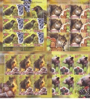 # T 120  ANIMALS, FRUITS AND FAUNA,, 2014, MNH** ,  MINISHEET, ,  ROMANIA - Nuovi