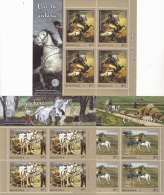 # T 120 HORSES IN PAINTINGS, FINE ART, 2015, MNH**, MINISHEET , 12 STAMPS, ROMANIA - Ungebraucht