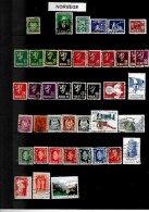 NORVEGE. Sur Feuilles 117 Timbres Oblitérés,varies - Verzamelingen