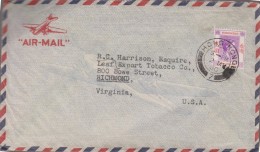 B)1945 HONG KONG, ROYAL, ROYALTY, KING GEORGE VI, SC 164A A16, AIRMAIL, CIRCULATED COVER FROM HONG KONG TO USA, XF - 1941-45 Japanisch Besetzung