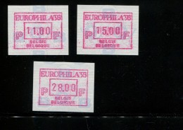 BELGIE 1993 POSTFRIS MINTNEVER HINGED POSTFRISCH NEUF OCB  ATM89 EURPHILA 93 SET 11 15 28 - 1980-99