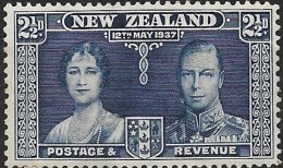 NEW ZEALAND 1937 Coronation - 21/2d King George VI And Queen Elizabeth MNG - Neufs