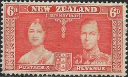 NEW ZEALAND 1937 Coronation - 6d King George VI And Queen Elizabeth MNG - Unused Stamps