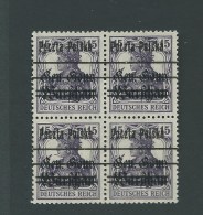 1918. BLOCK OF FOUR GERMANIA 15 F. STAMPS .ERROR  PRINTING .WARSHAU ISSUE - Nuovi