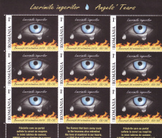 # T 120  BURN VICTIMS, TEARS, 2015, MNH** , MINISHEET, ROMANIA - Neufs