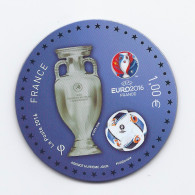 COUPE UEFA EURO 2016 FRANCE TIMBRE MAGNET 1 EURO SALON PHILEX 2016 FOOT FOOTBALL SOCCER FUSSBALL - Andere & Zonder Classificatie