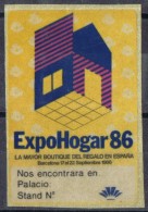 Viñeta BARCELONA 1986 . Expo Hogar 86. Label, Cinderella - Variedades & Curiosidades