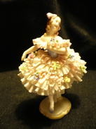 Ballerina Weiß/rasa Tüllkleid Mit Aufgesetzten Blüten     (192)  Preis Reduziert - Dresdner Porzellan (DEU)