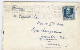 CTN35/3 - ROUMANIE LETTRE DE LA LEGATION DE LETTONIE BUCURESTI / GRENOBLE 2/5/1940 - Poststempel (Marcophilie)