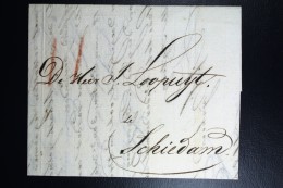 Complete Letter Den Haag  Naar Schiedam 1810   3 Stuiver Port Stempel - ...-1852 Precursores