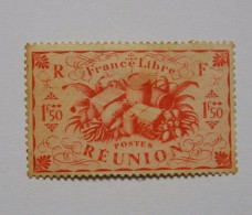 Timbre De LA REUNION France Libre Rouge Orangé   1,50 Fr - Nuovi