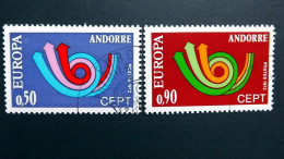 Andorra Franz. 247/8 Oo/ESST, EUROPA/CEPT 1973 - Oblitérés