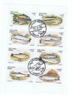 STATE OF OMAN - SHEET OF 8 STAMPS - FISH - 1972 - Oman