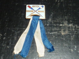 BOUTONNIERE EN EMAIL ANCIENNE AVIRON - MATCH ROWING MARNE - RARE - SUPERBE MEDAILLE AVIRON SPORT - Rudersport