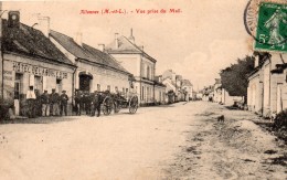 Allonnes.. Animée Hôtel De La Boule D'Or épicerie Mercerie Attelages - Allonnes